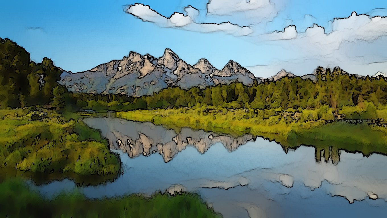 picture to watercolor painting example